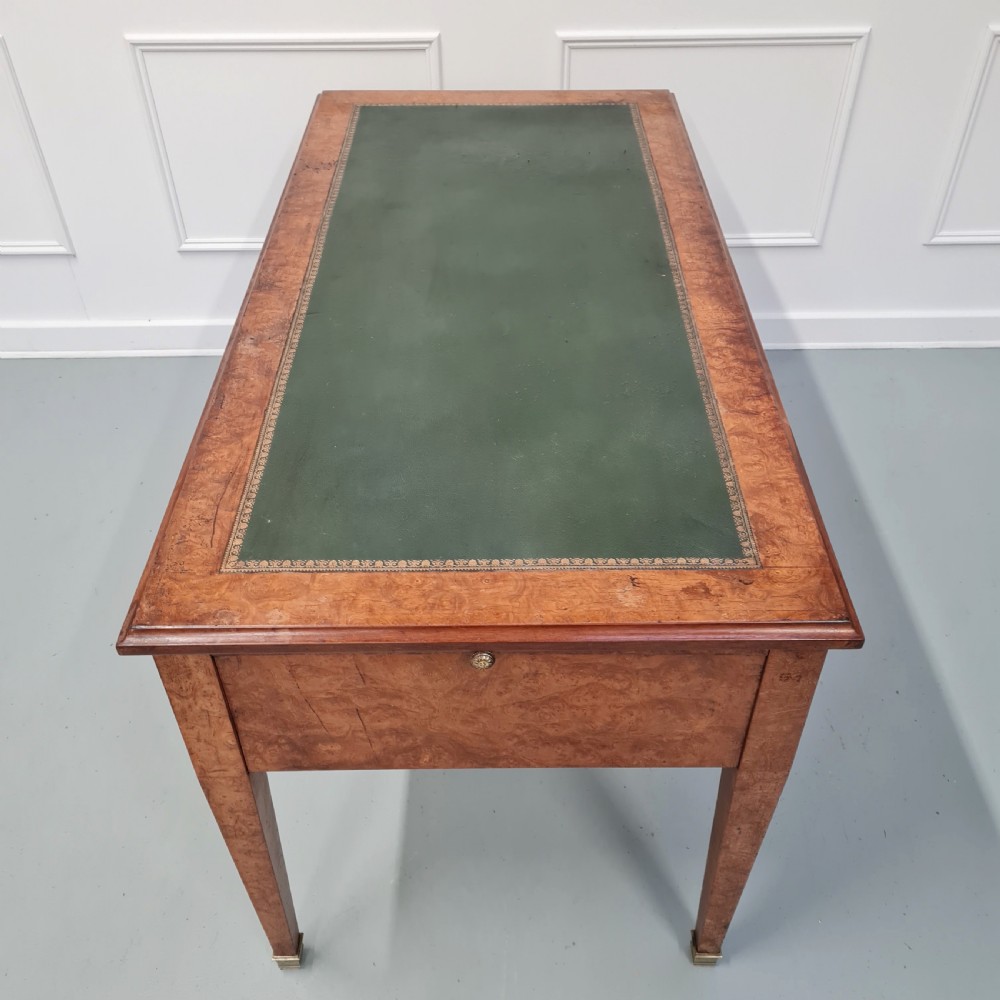 Antique Burr Walnut Desk c1900 View VII