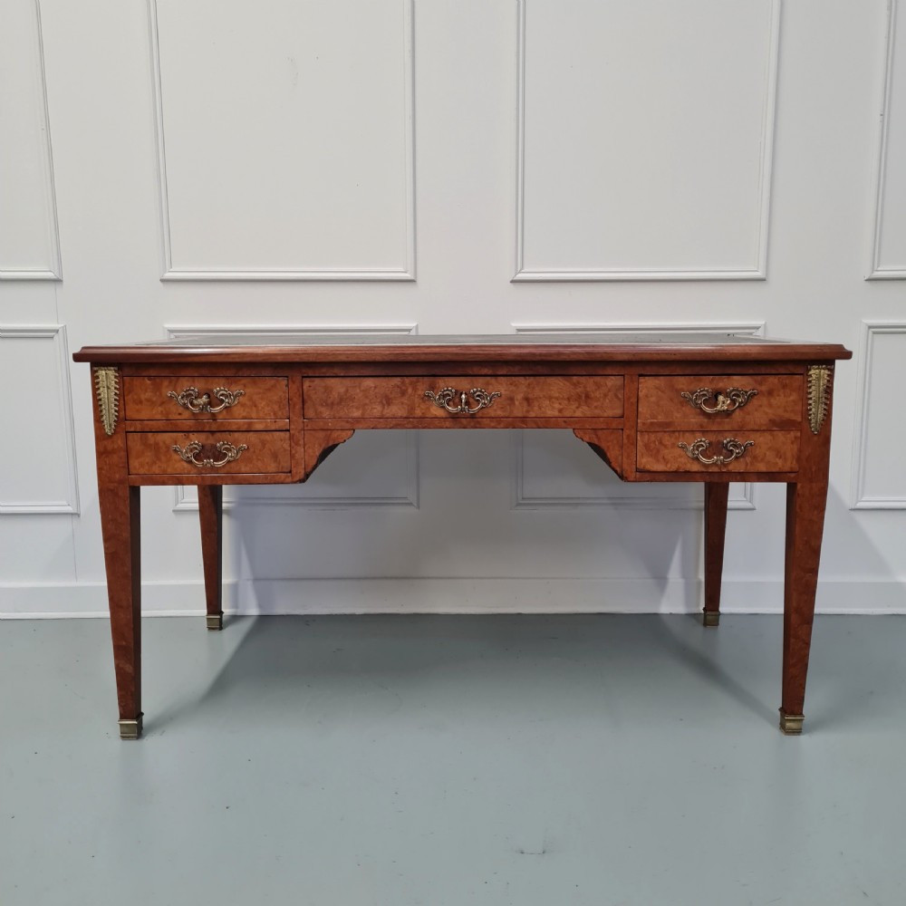 Antique Burr Walnut Desk c1900 View IX
