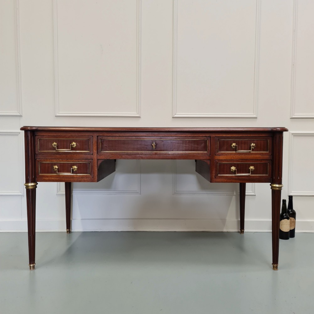 Large Antique French Mahogany Desk c1920 View II