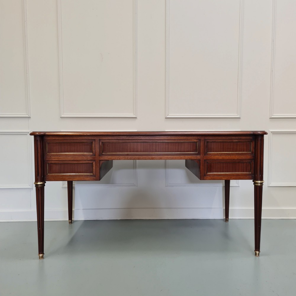 Large Antique French Mahogany Desk c1920 View IV