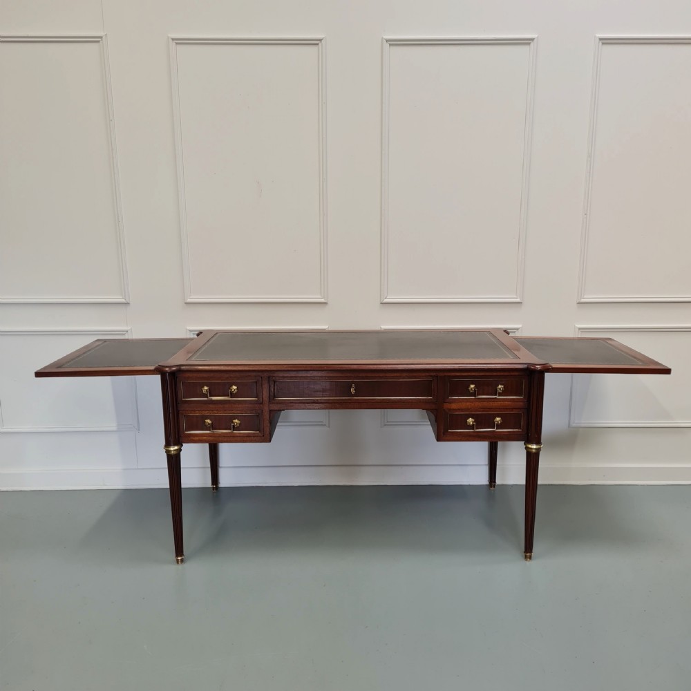 Large Antique French Mahogany Desk c1920 View V