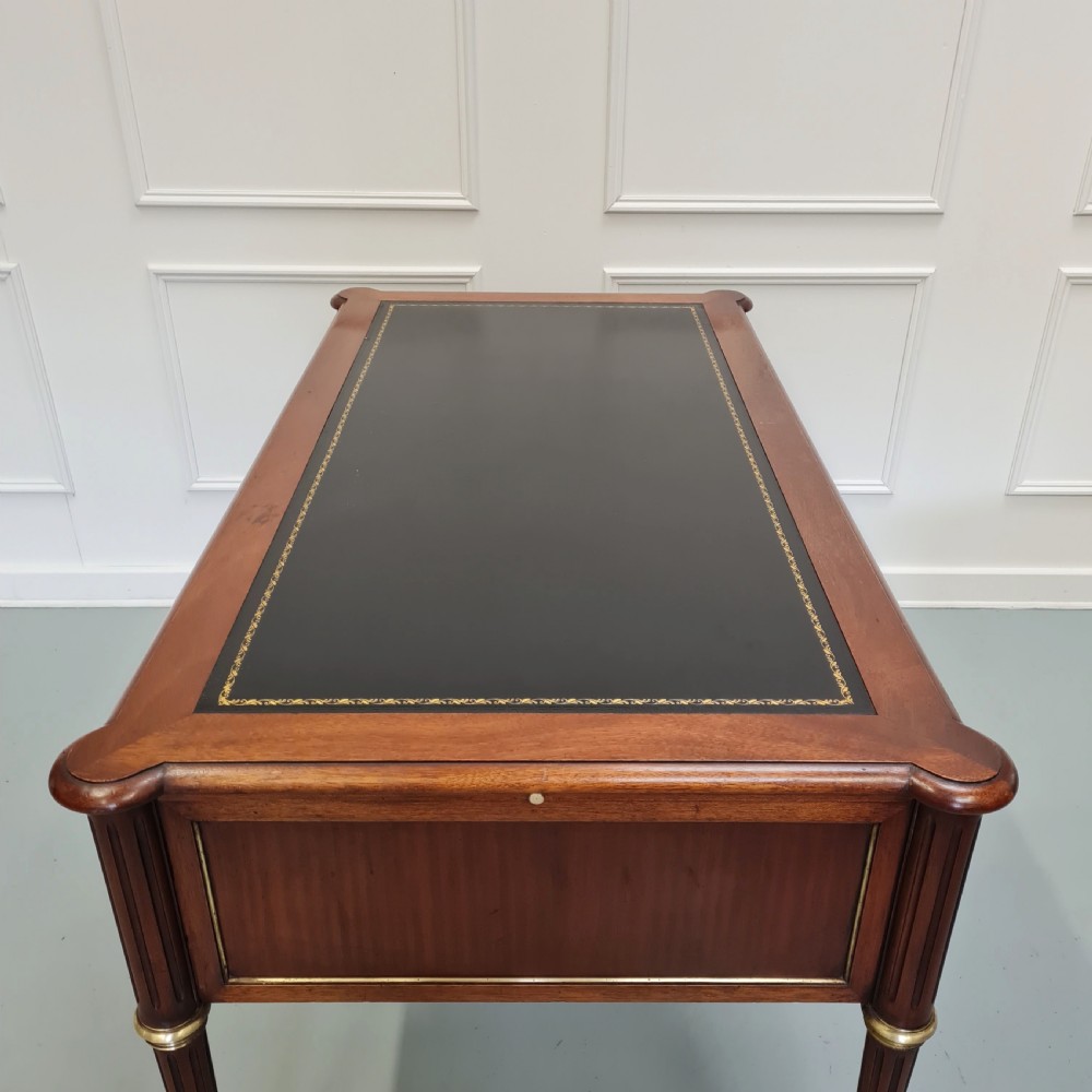 Large Antique French Mahogany Desk c1920 View VII