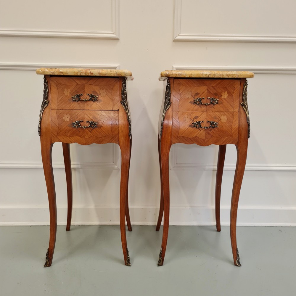 Pair of Kingwood Bedside Tables c1930