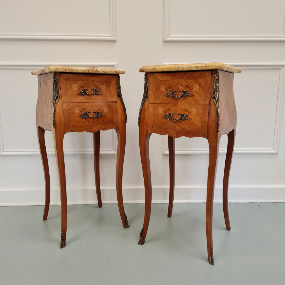 Pair of Kingwood Bedside Tables c1930 View II