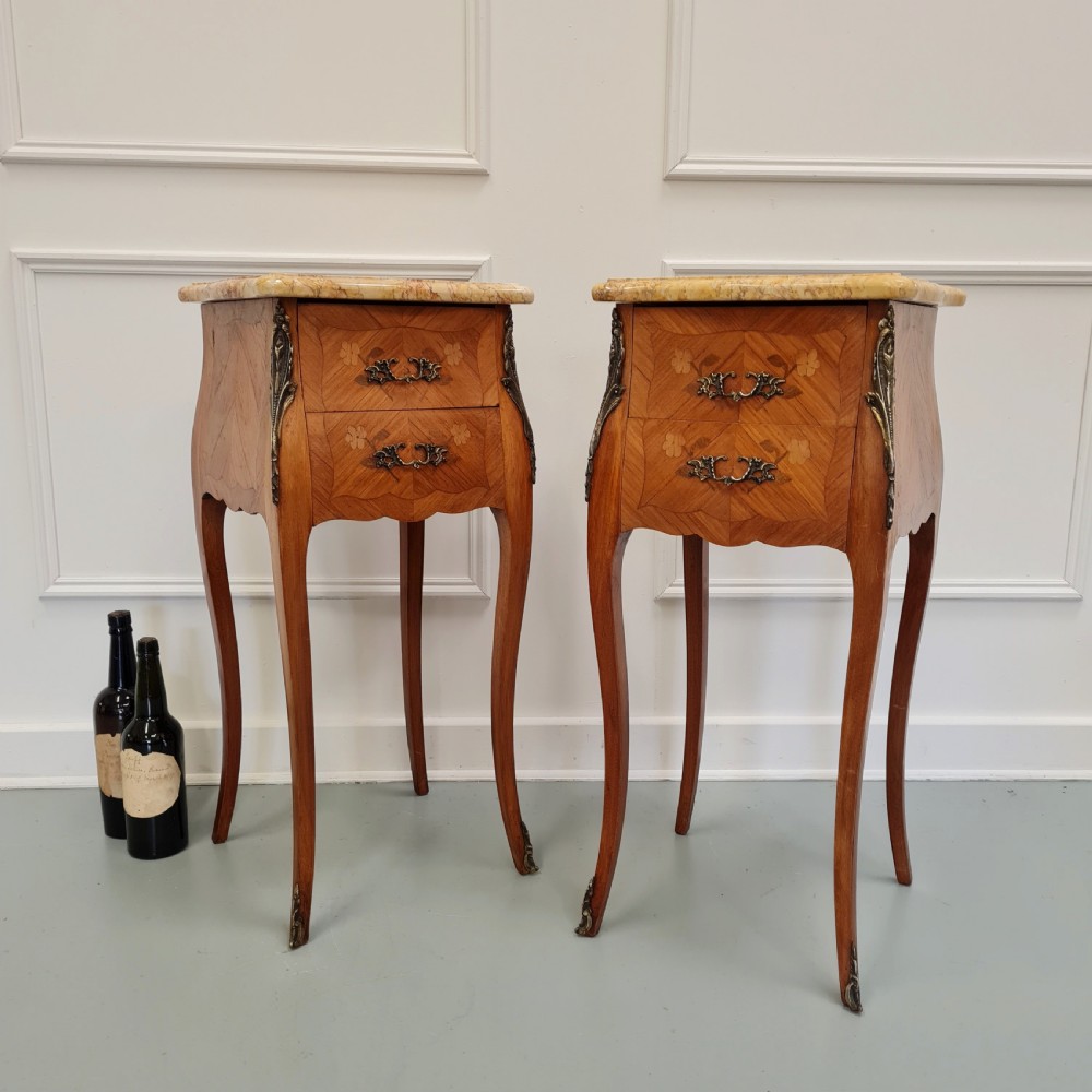 Pair of Kingwood Bedside Tables c1930 View III