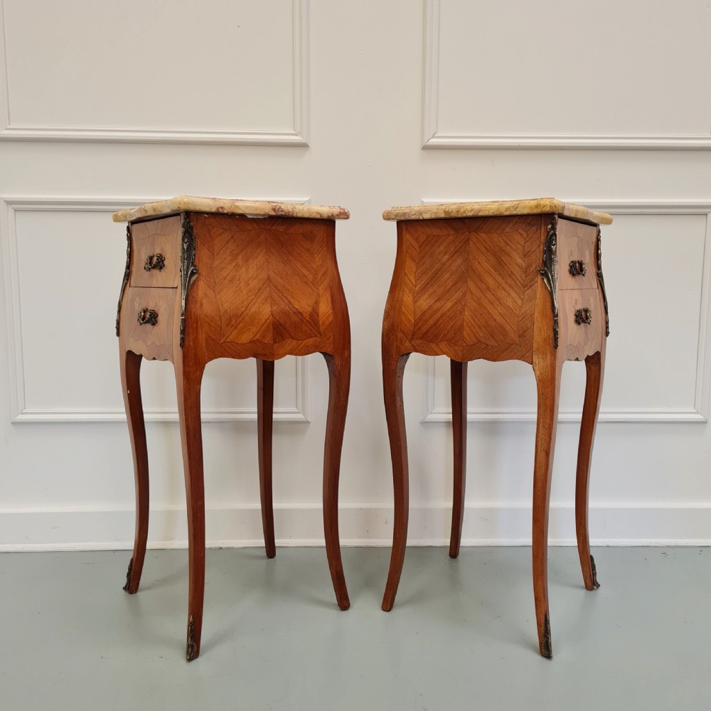 Pair of Kingwood Bedside Tables c1930 View V