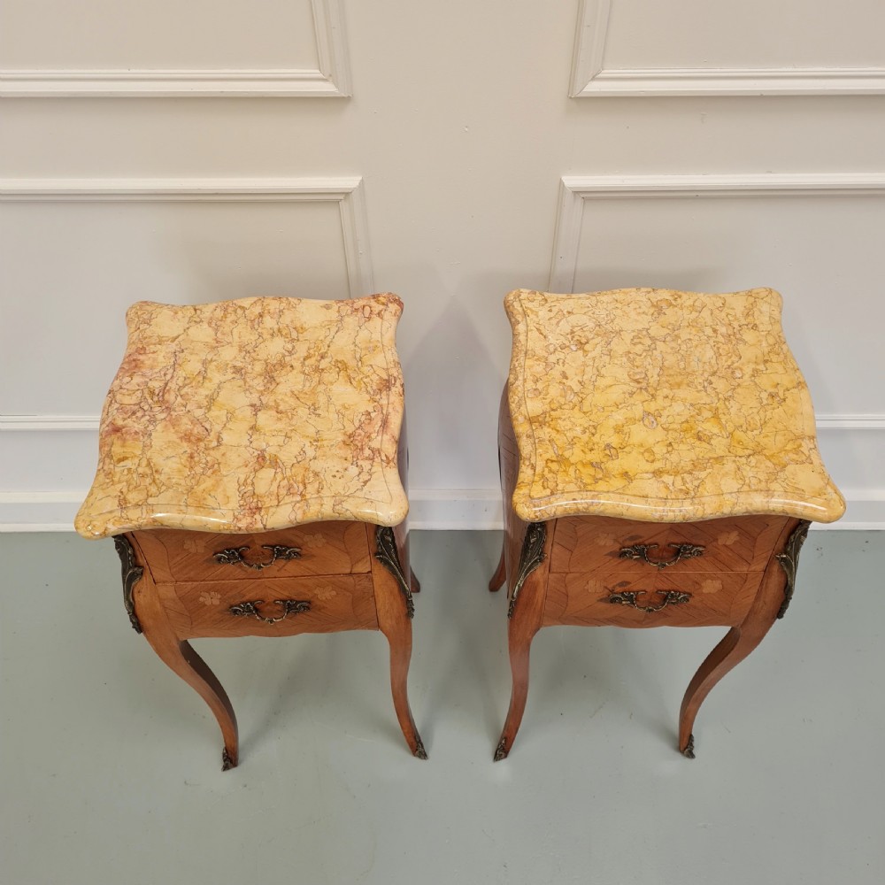 Pair of Kingwood Bedside Tables c1930 View VII