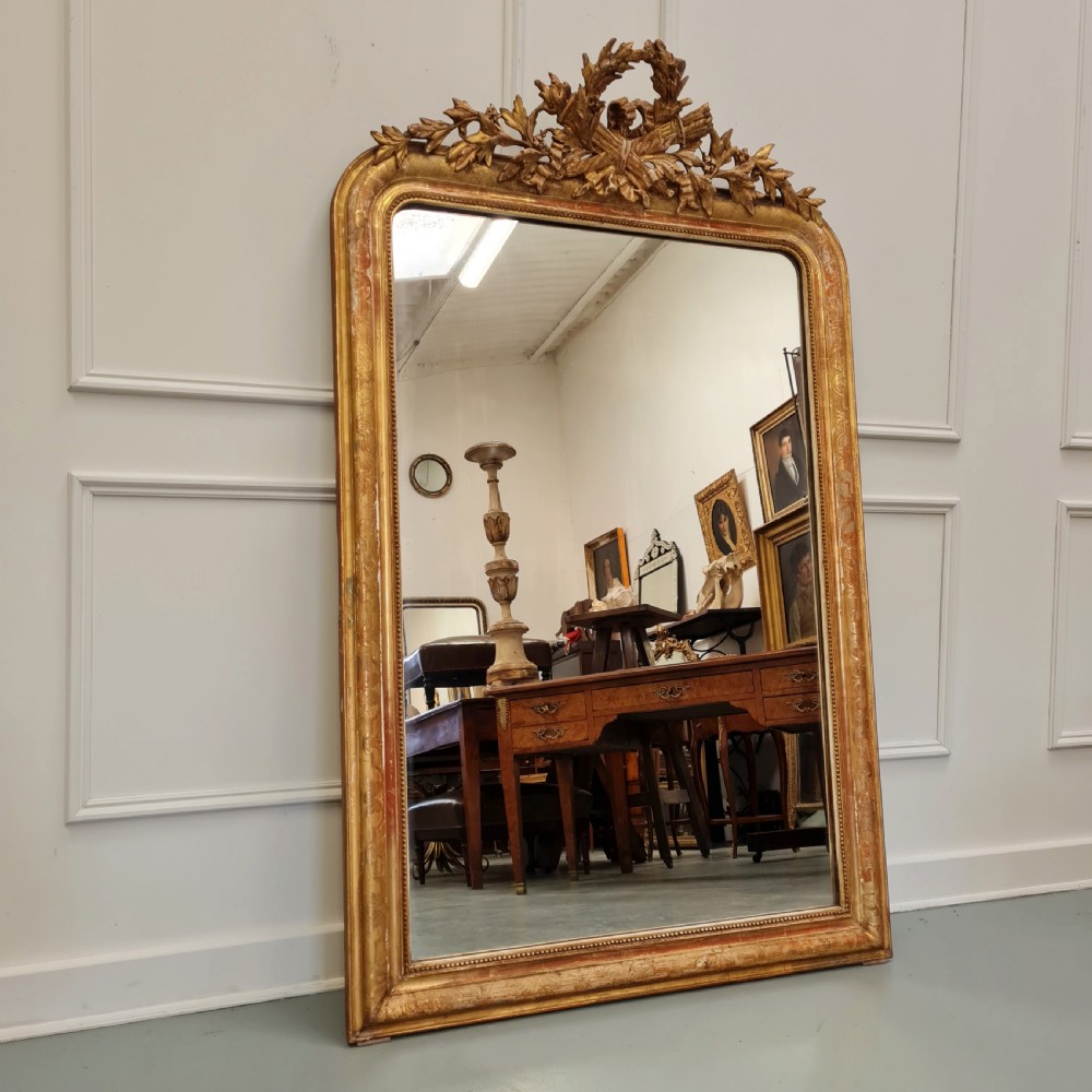 Antique French Gilded Mirror c1880
