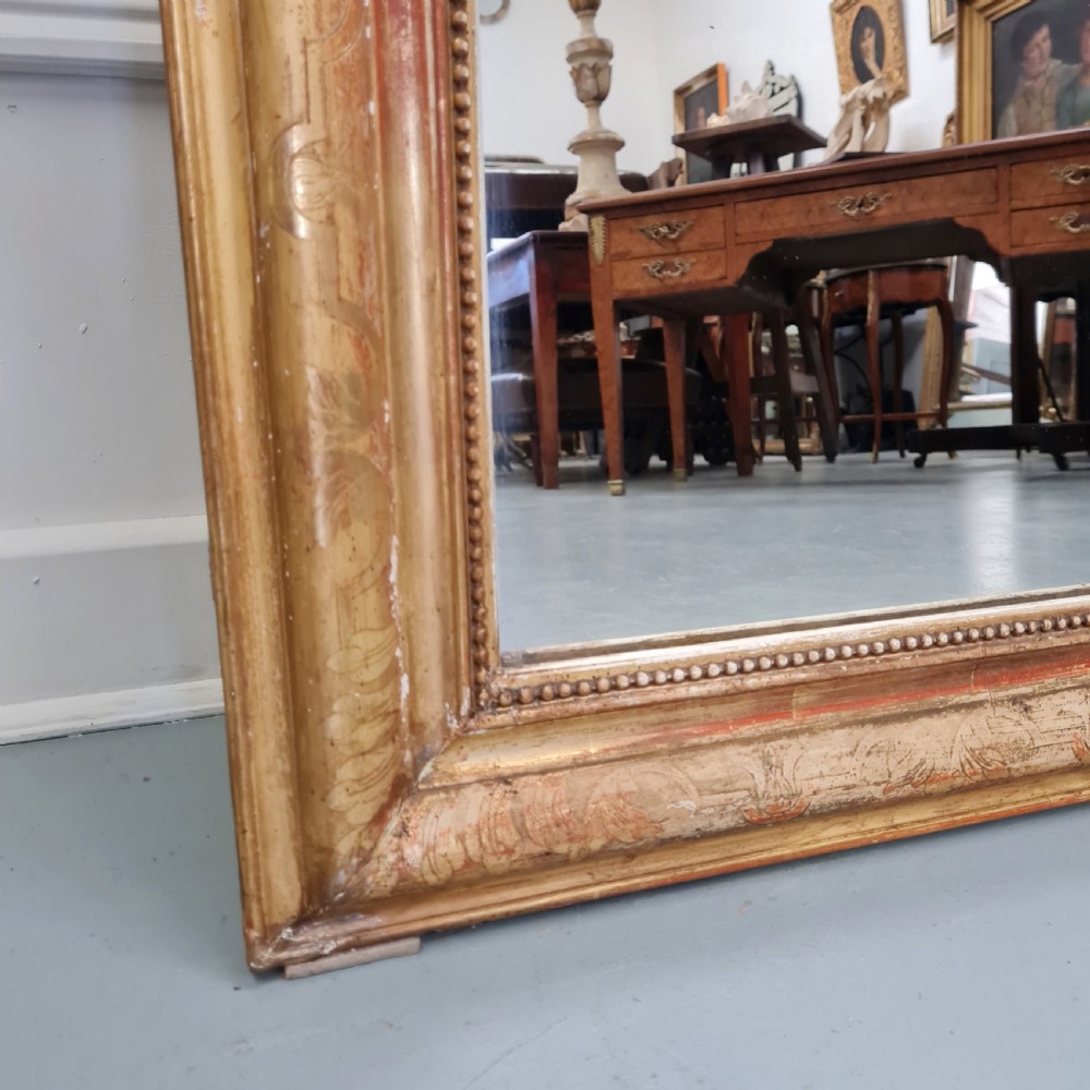 Antique French Gilded Mirror c1880 View II