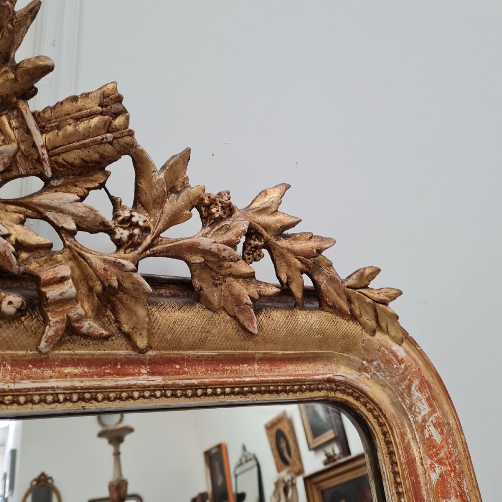 Antique French Gilded Mirror c1880 View III