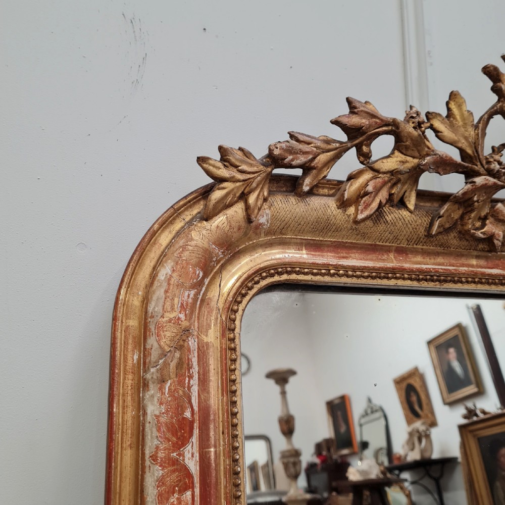 Antique French Gilded Mirror c1880 View IV