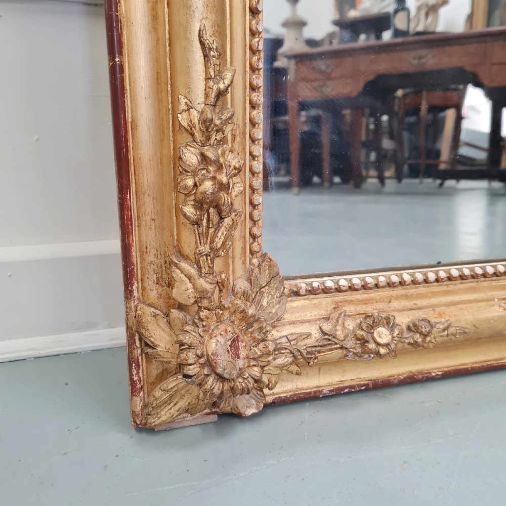 Antique French Gilded Mirror c1870 View II