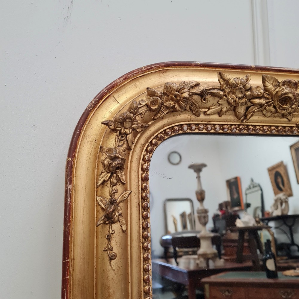 Antique French Gilded Mirror c1870 View III