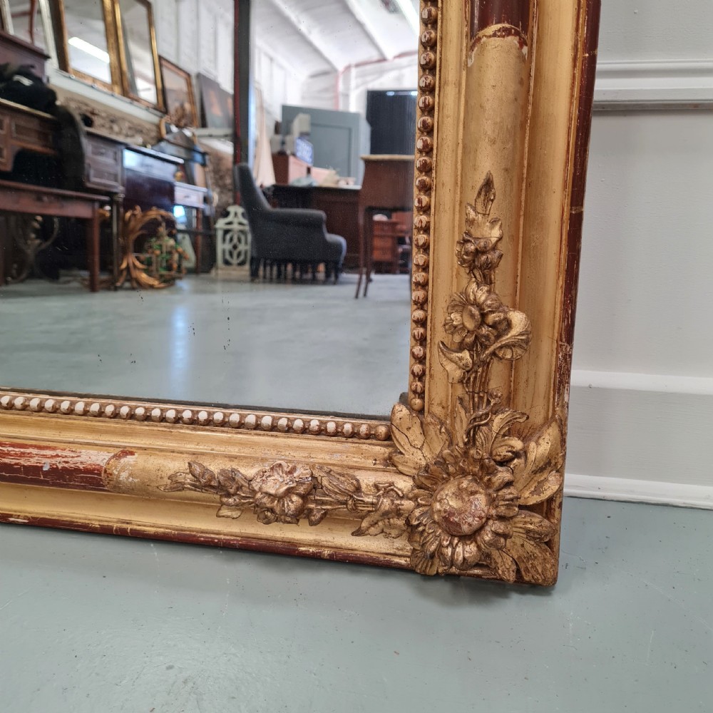 Antique French Gilded Mirror c1870 View V
