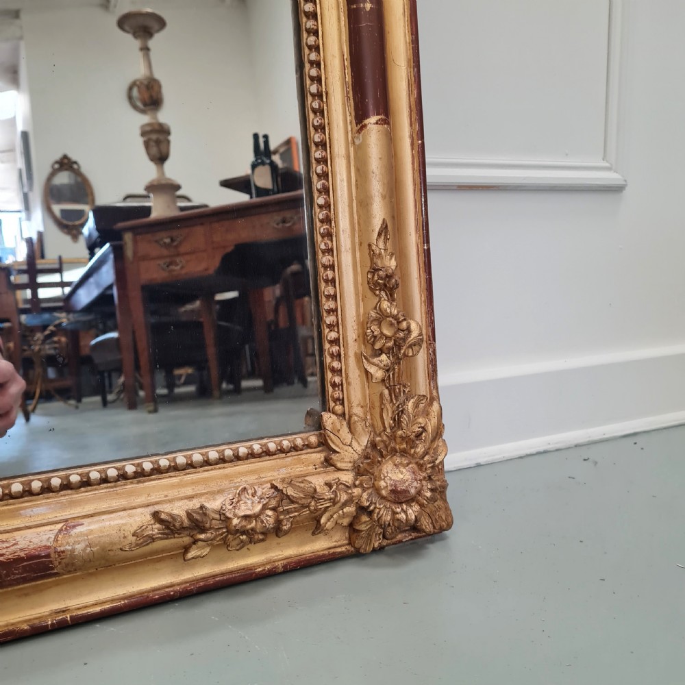 Antique French Gilded Mirror c1870 View VI