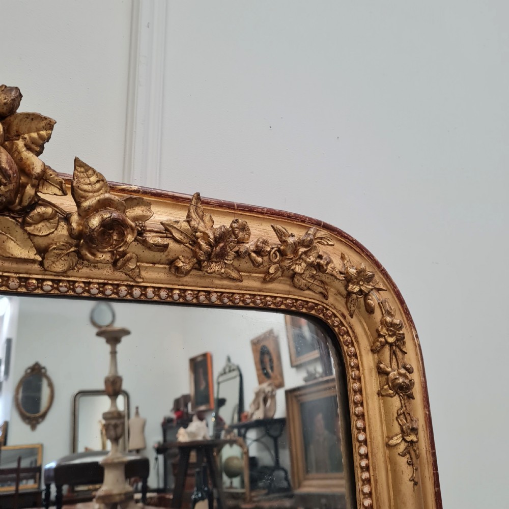 Antique French Gilded Mirror c1870 View VII
