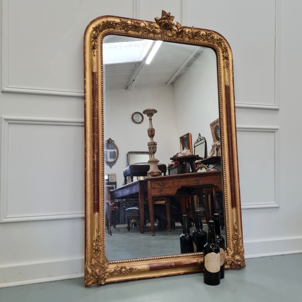 Antique French Gilded Mirror c1870 View VIII