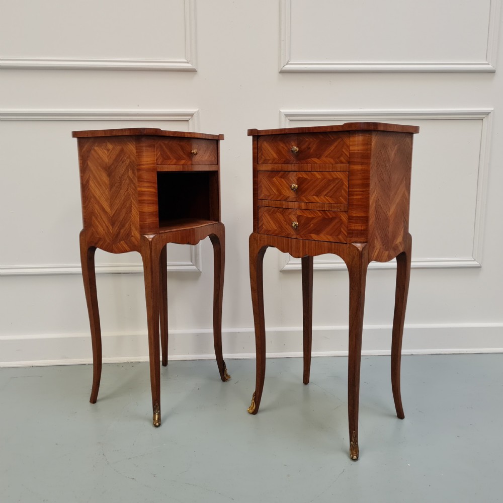 Pair of Kingwood Bedside Tables c1930