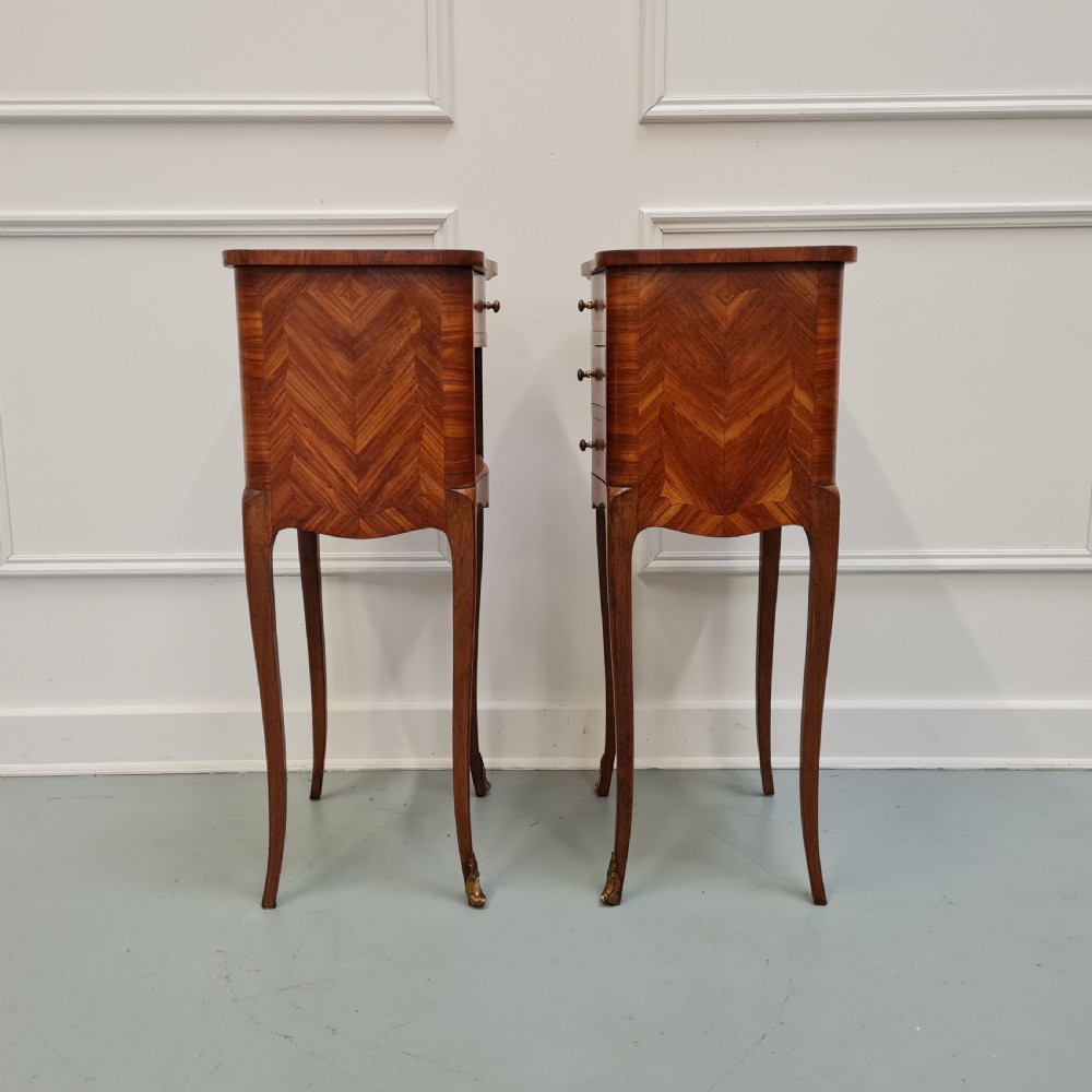 Pair of Kingwood Bedside Tables c1930 View II