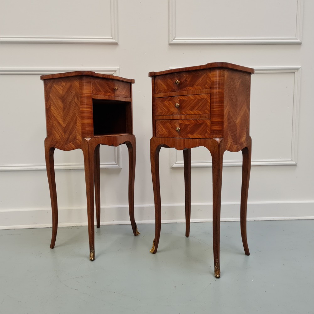 Pair of Kingwood Bedside Tables c1930 View VII