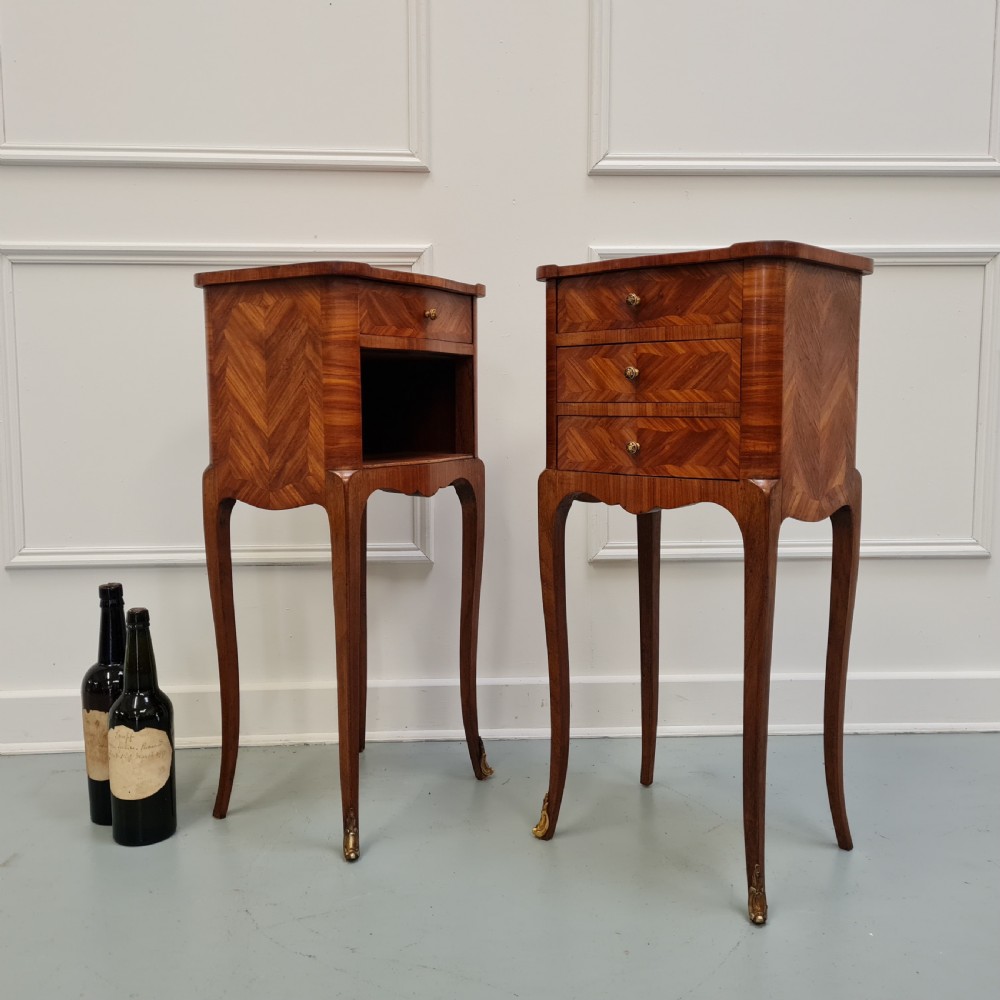 Pair of Kingwood Bedside Tables c1930 View VIII
