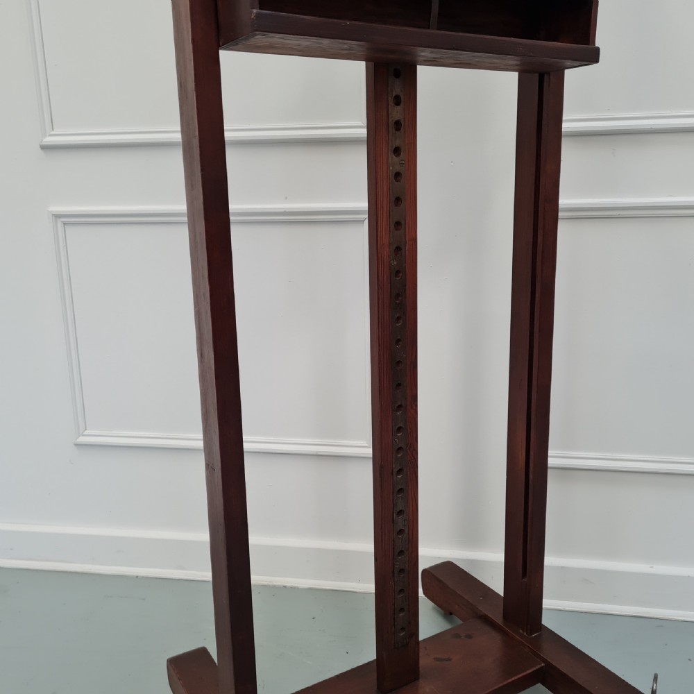 Antique French Pitch Pine Easel made in c1900 View III