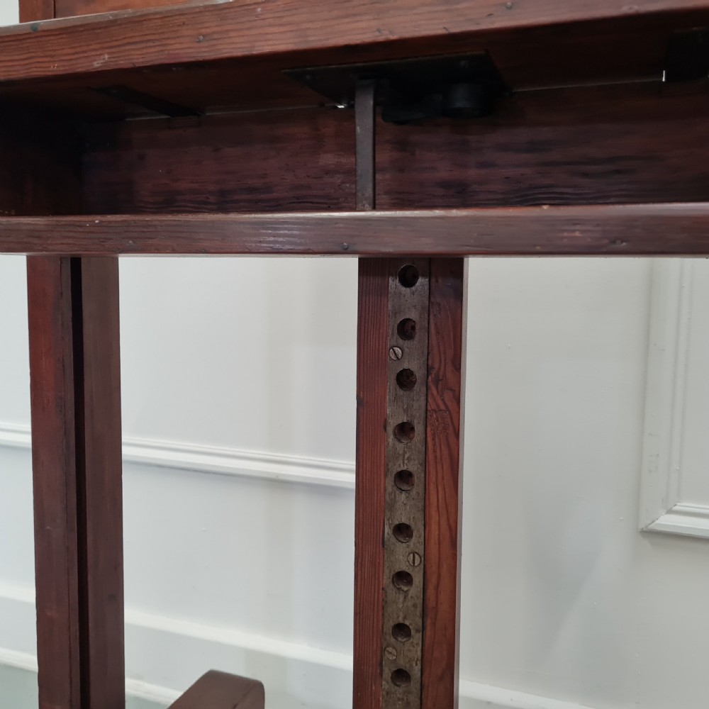 Antique French Pitch Pine Easel made in c1900 View VIII