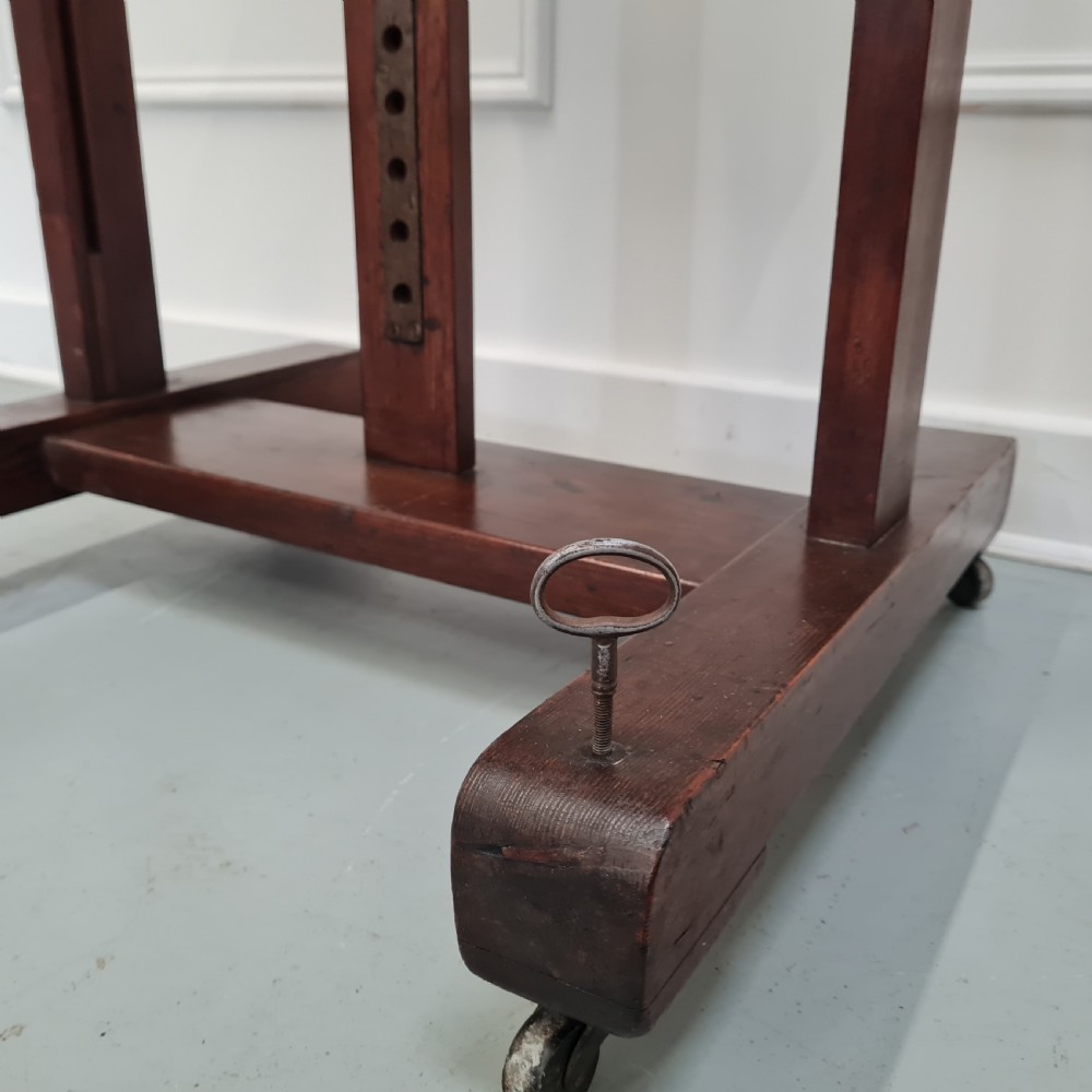 Antique French Pitch Pine Easel made in c1900 View IX