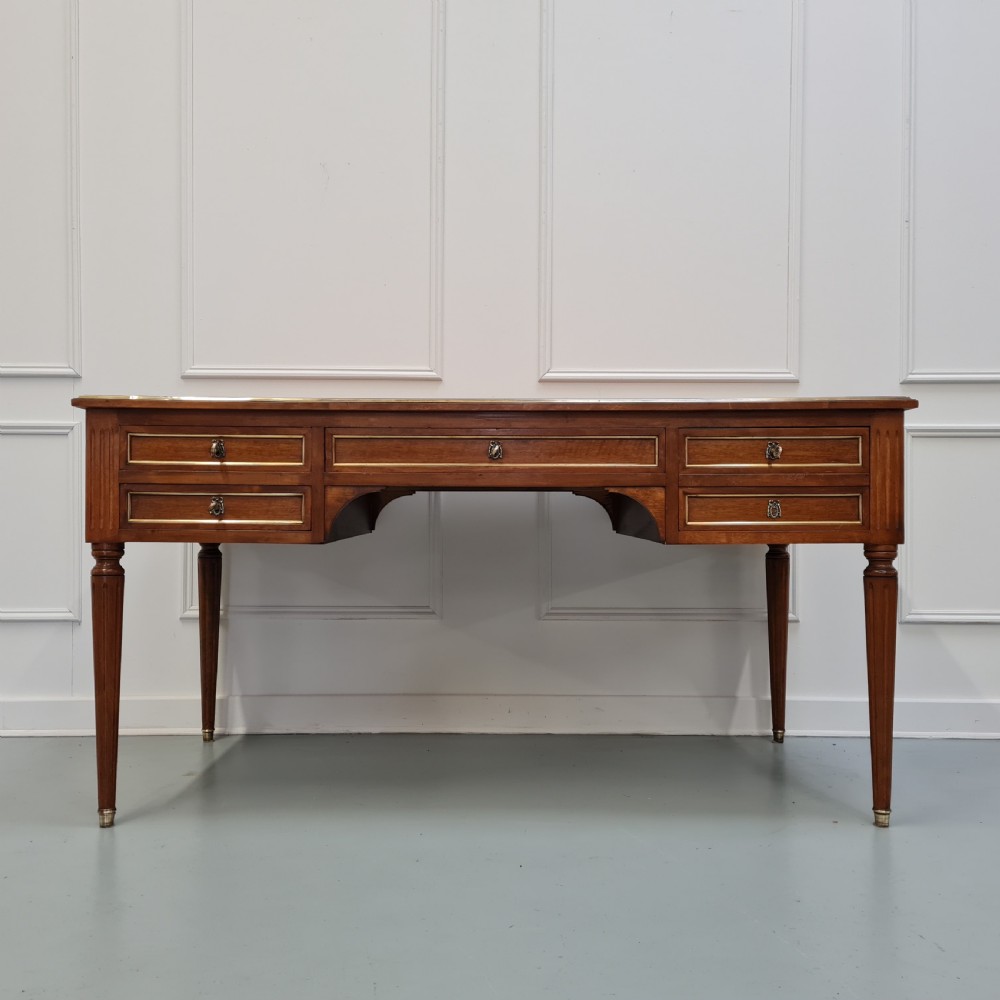 Large Antique French Mahogany Desk c1930 View II