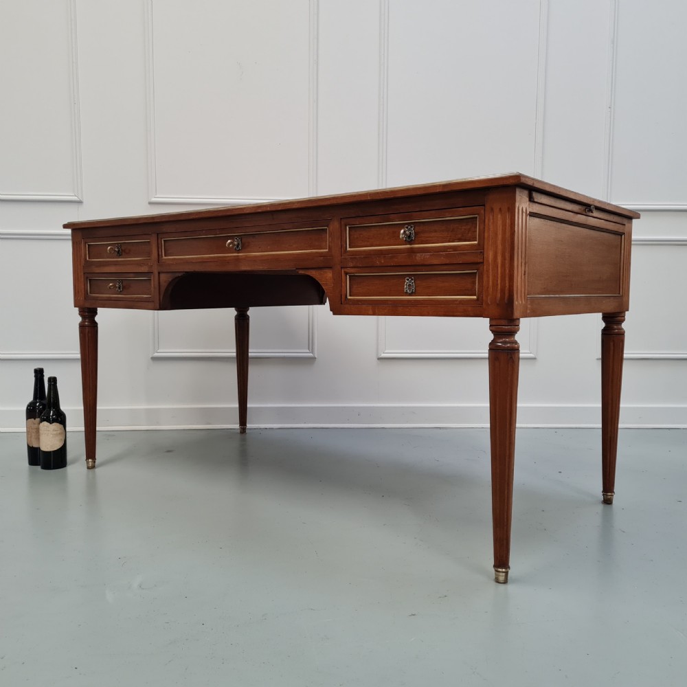 Large Antique French Mahogany Desk c1930 View III