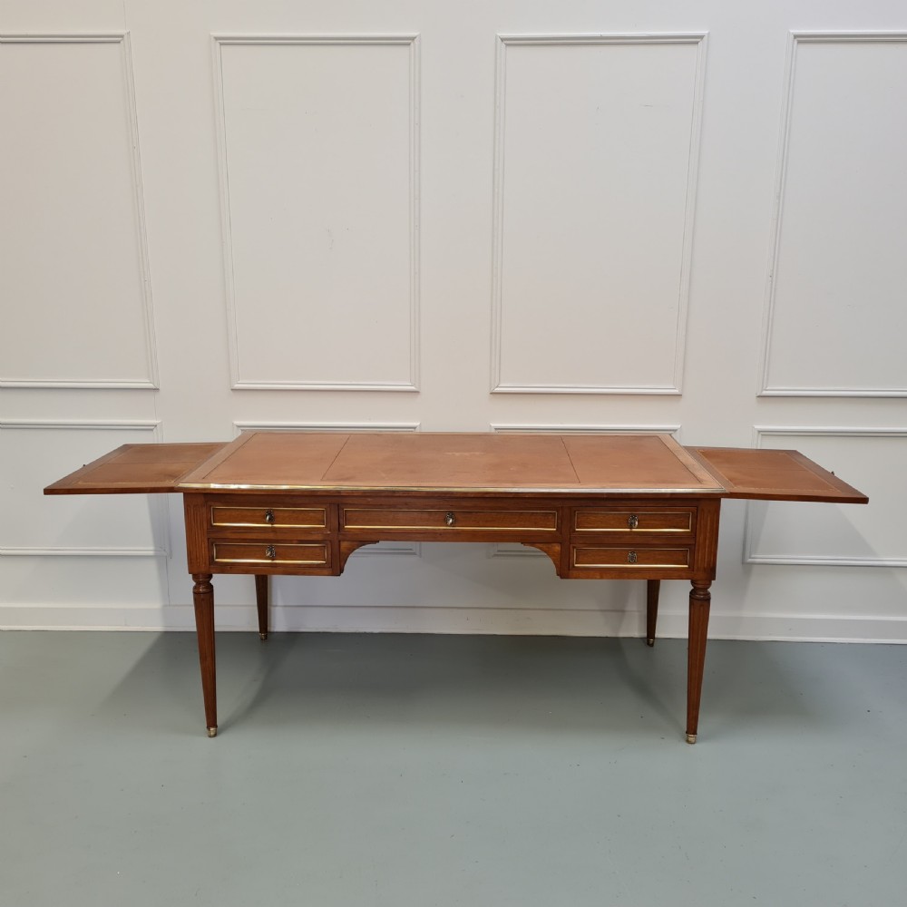 Large Antique French Mahogany Desk c1930 View IV
