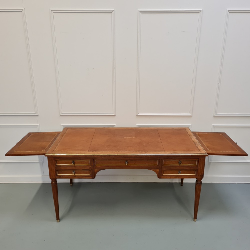 Large Antique French Mahogany Desk c1930 View VI