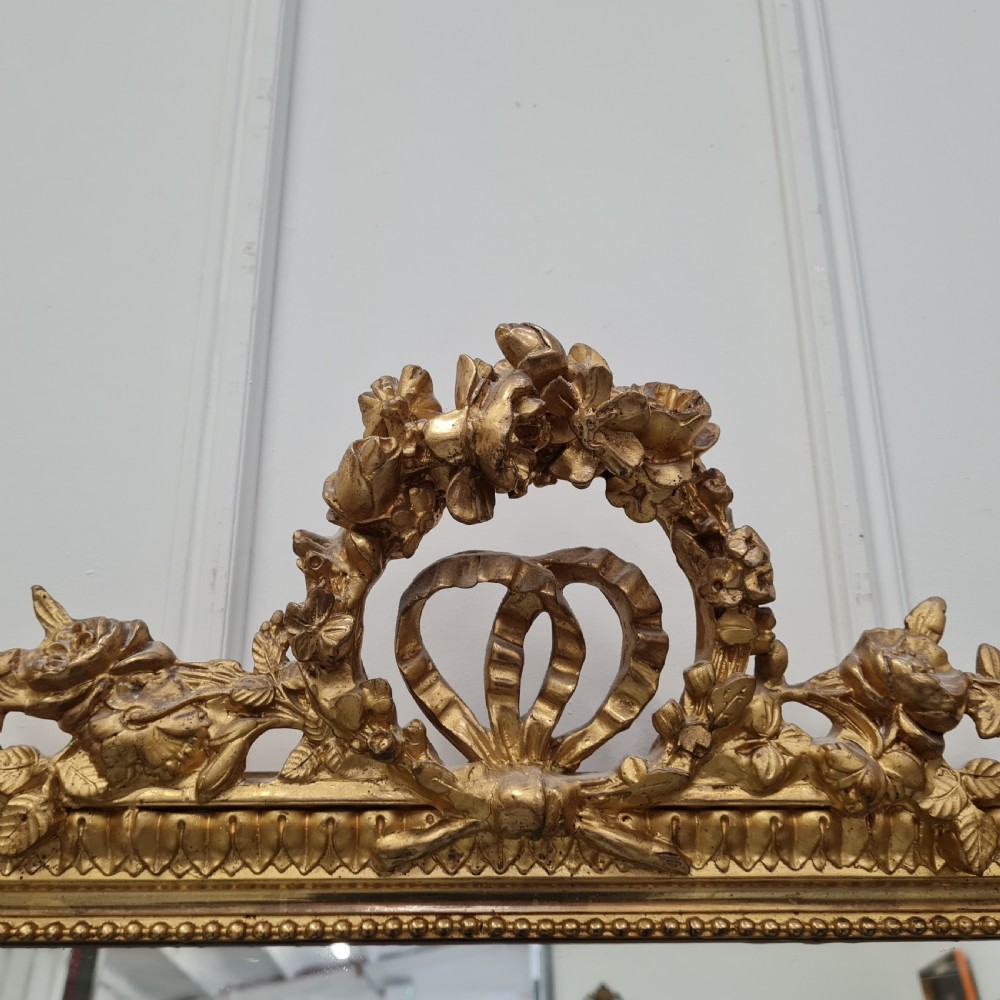 Antique French Gilded Mirror c1880 View II
