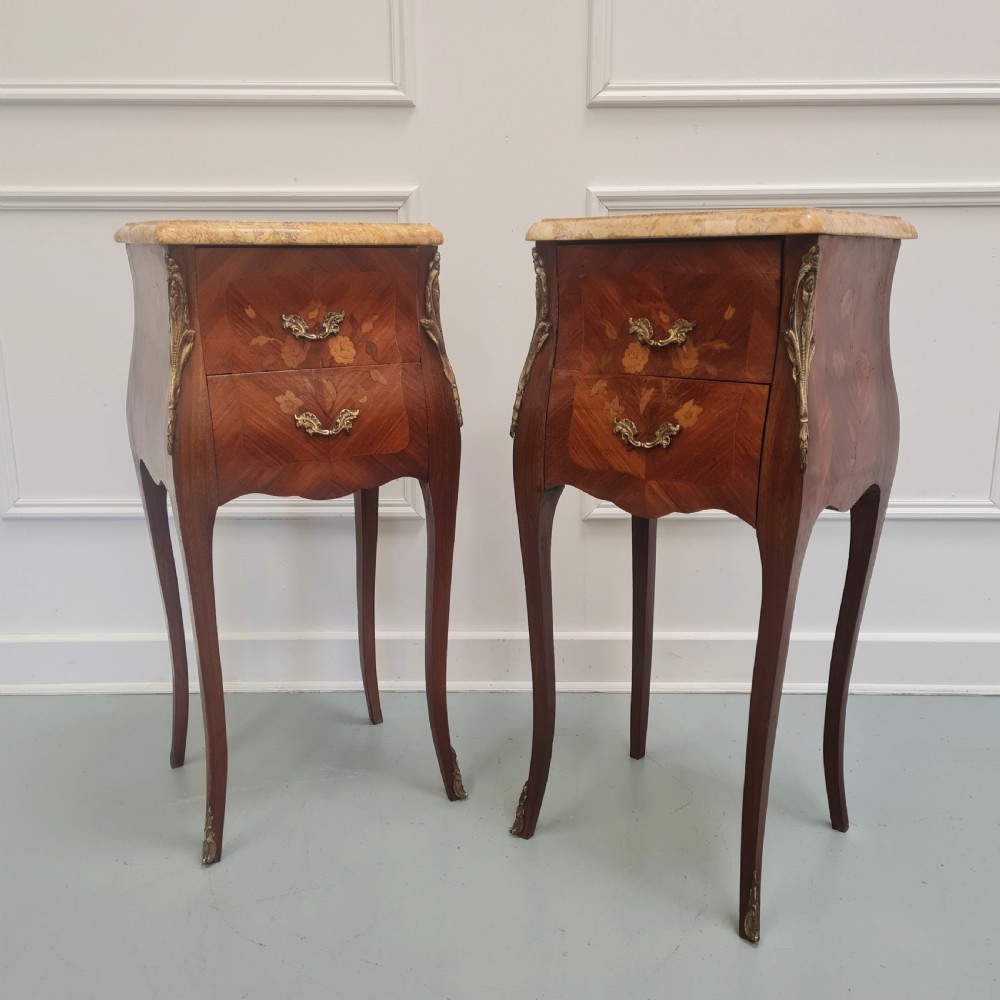 Pair of Kingwood Bedside Tables c1930