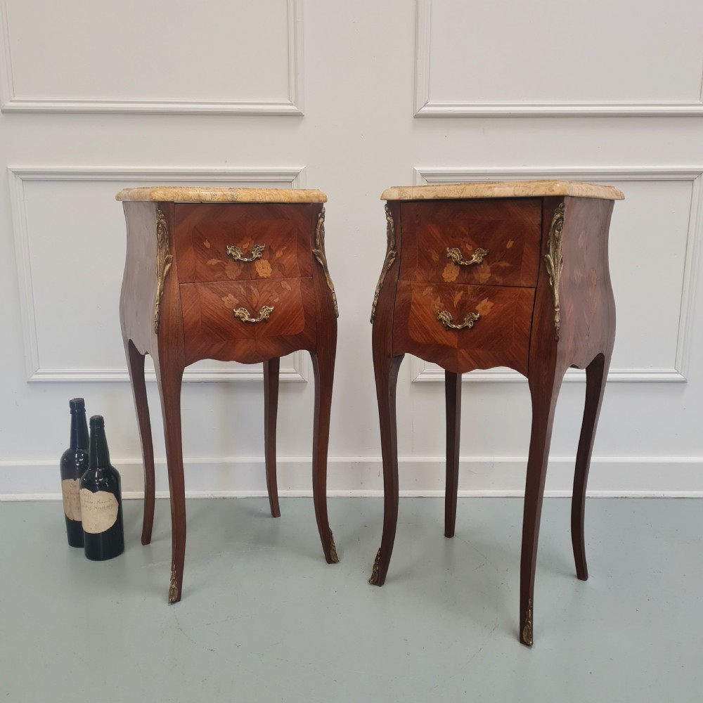 Pair of Kingwood Bedside Tables c1930 View II