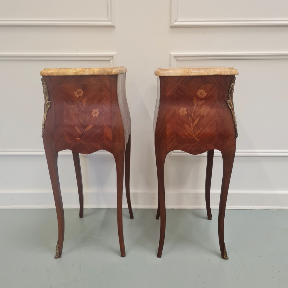 Pair of Kingwood Bedside Tables c1930 View IV