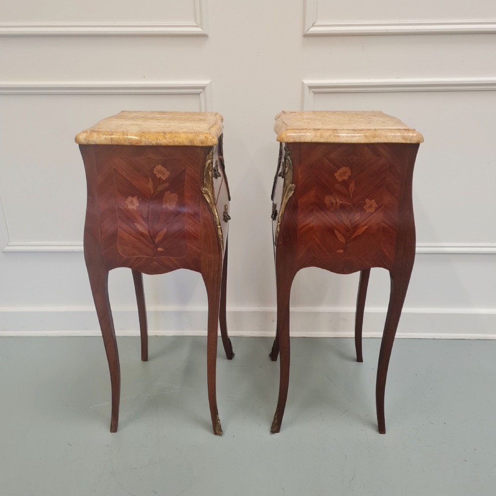 Pair of Kingwood Bedside Tables c1930 View VI