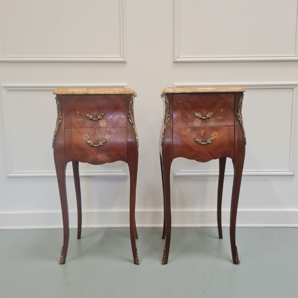 Pair of Kingwood Bedside Tables c1930 View VII