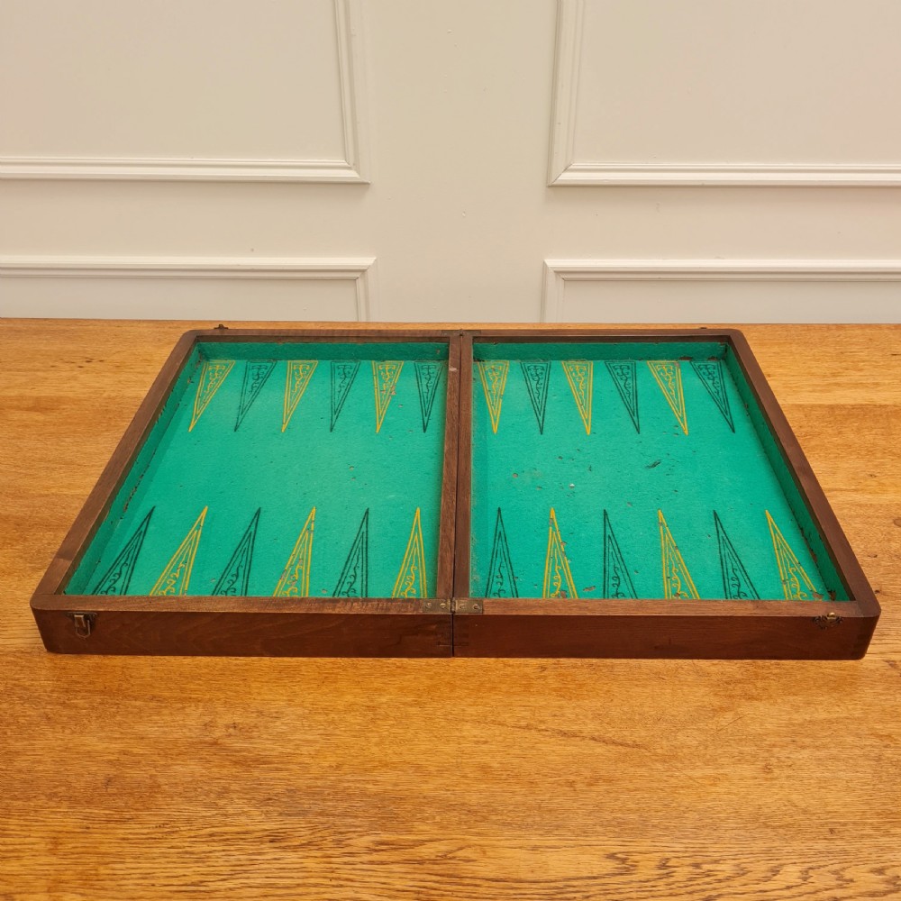 Large French Antique Wooden Games Box C1900 View III