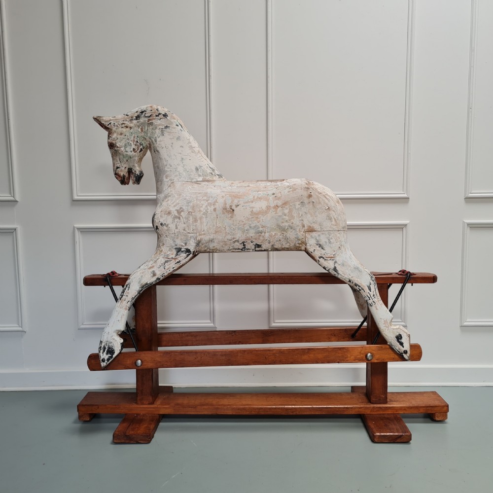 Antique Distressed Large Rocking Horse