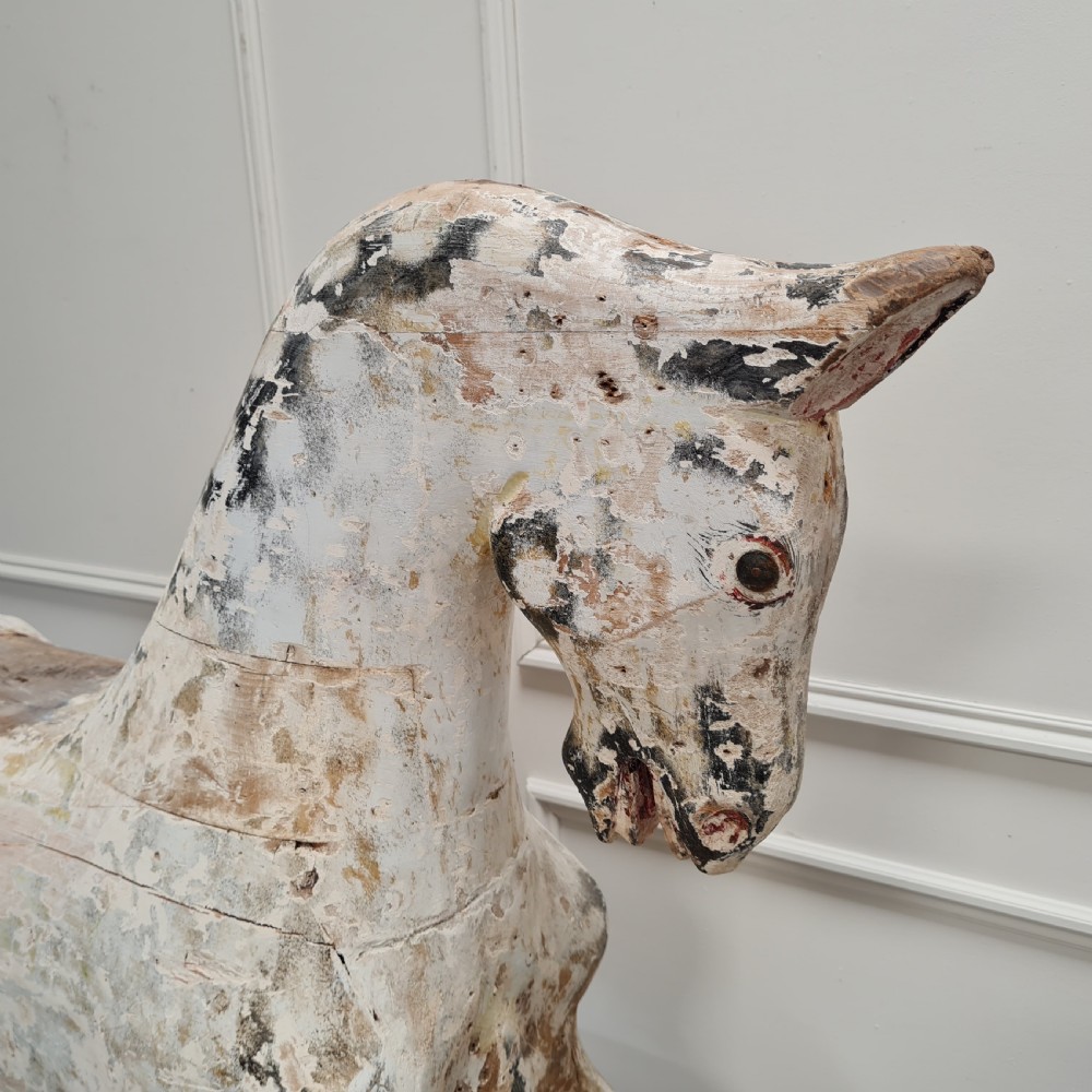 Antique Distressed Large Rocking Horse View II