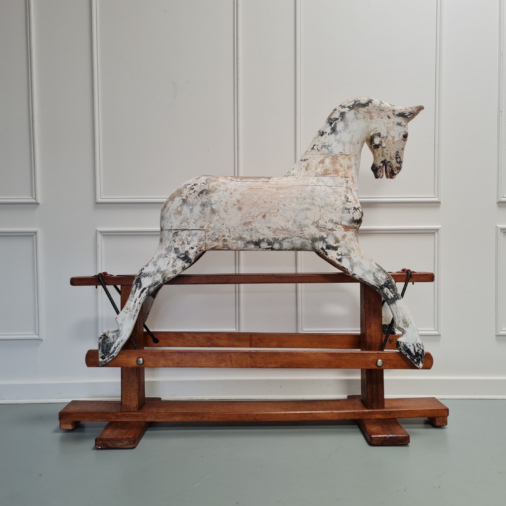 Antique Distressed Large Rocking Horse View III