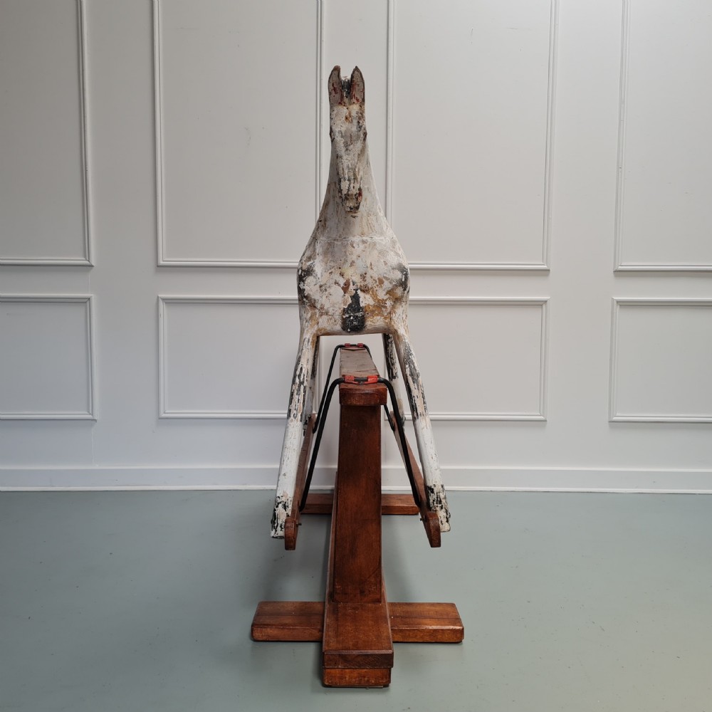Antique Distressed Large Rocking Horse View V