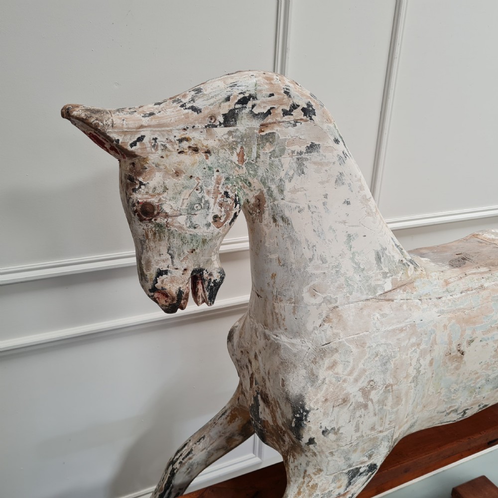 Antique Distressed Large Rocking Horse View VI
