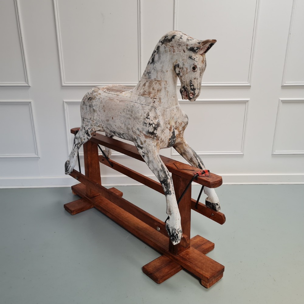 Antique Distressed Large Rocking Horse View VII
