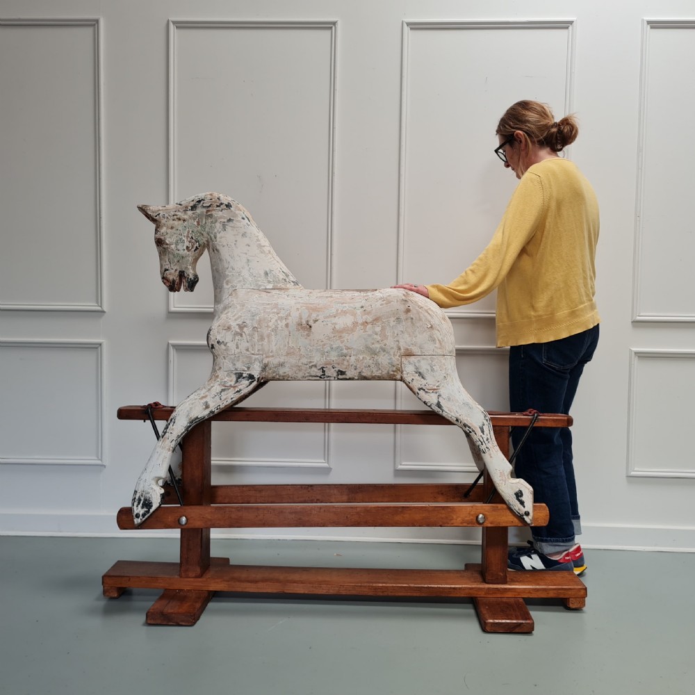 Antique Distressed Large Rocking Horse View IX