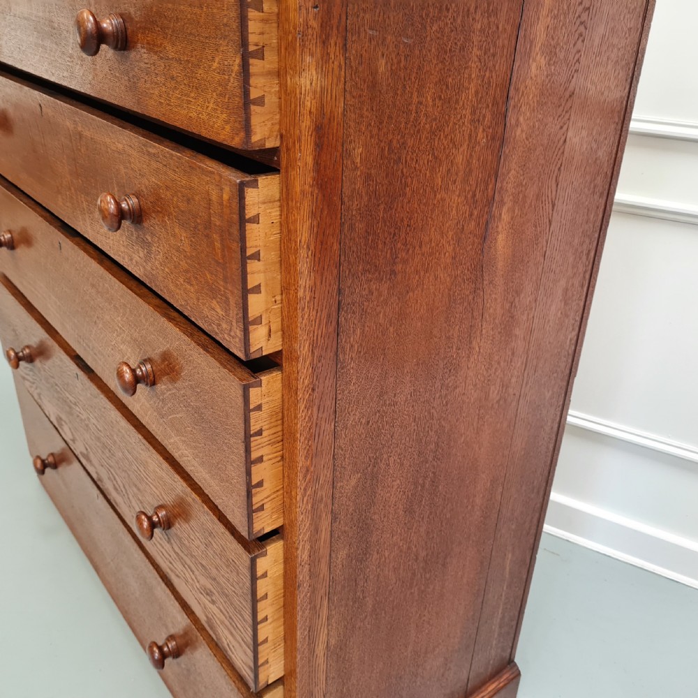 Antique Oak Chest c1890 View XI