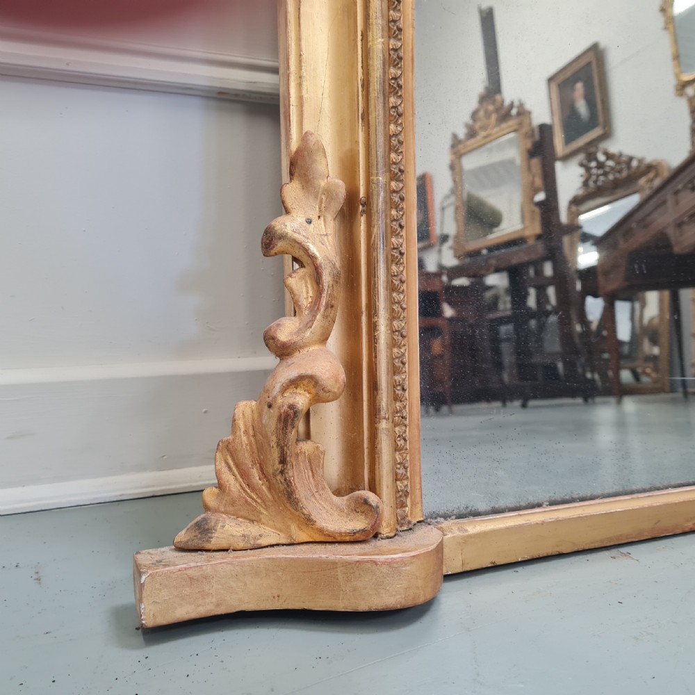 Antique English Overmantle Mirror C1870 View IV