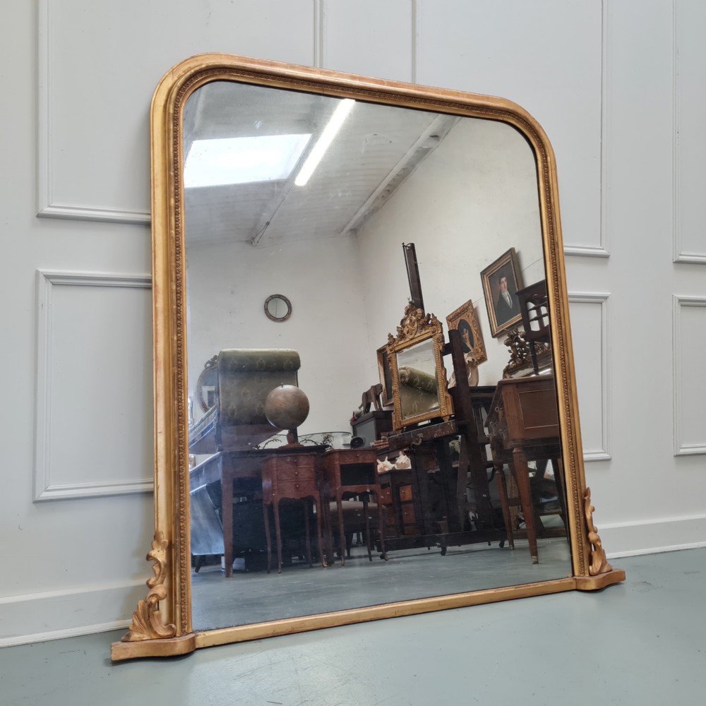 Antique English Overmantle Mirror C1870