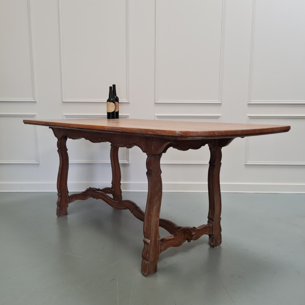 Large Antique Spanish Oak Dining Table 1900 View II